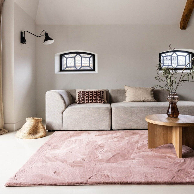 Zacht Hoogpolig Vloerkleed Lux Oud Roze - Vloerkledenloods