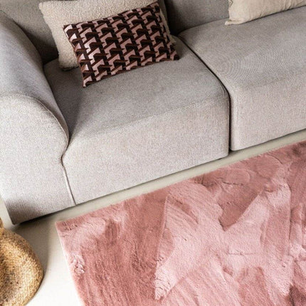 Zacht Hoogpolig Vloerkleed Lux Oud Roze - Vloerkledenloods