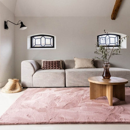 Zacht Hoogpolig Vloerkleed Lux Oud Roze - Vloerkledenloods
