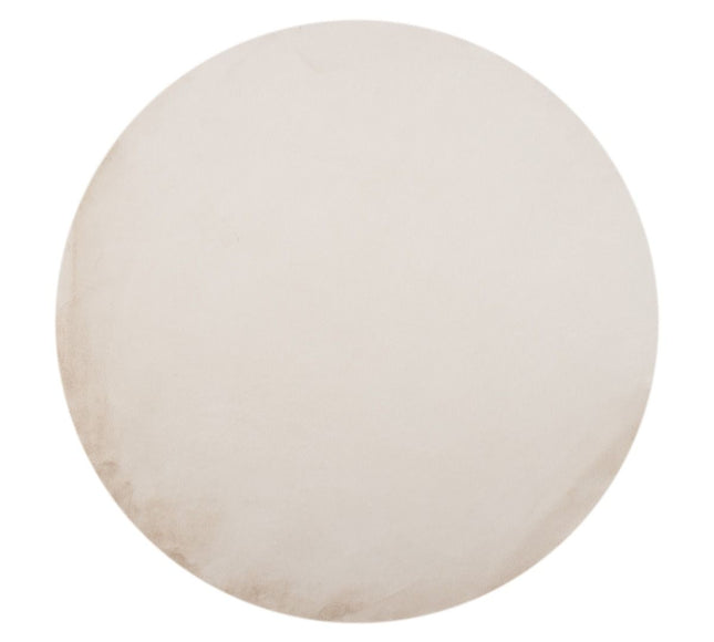 Rond Zacht Hoogpolig Vloerkleed Lux Creme