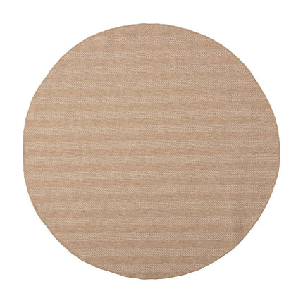 Rond Jute buitenkleed Naturel ZigZag