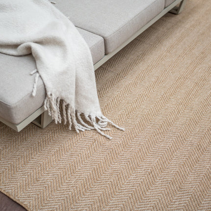 Jute buitenkleed Naturel ZigZag