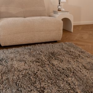 Hoogpolig vloerkleed Berbera Taupe Polyester/Pet Interieur05