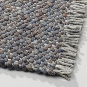 Wollen tapijt Blauw Bruin Garno 058 - Perletta