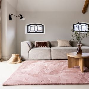 Zacht Hoogpolig Vloerkleed Lux Oud Roze - Interieur05