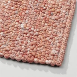 Wollen Vloerkleed Zalm Roze Pebbles 111 - Perletta